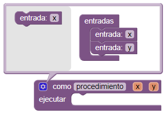 Entradas de procedimientos